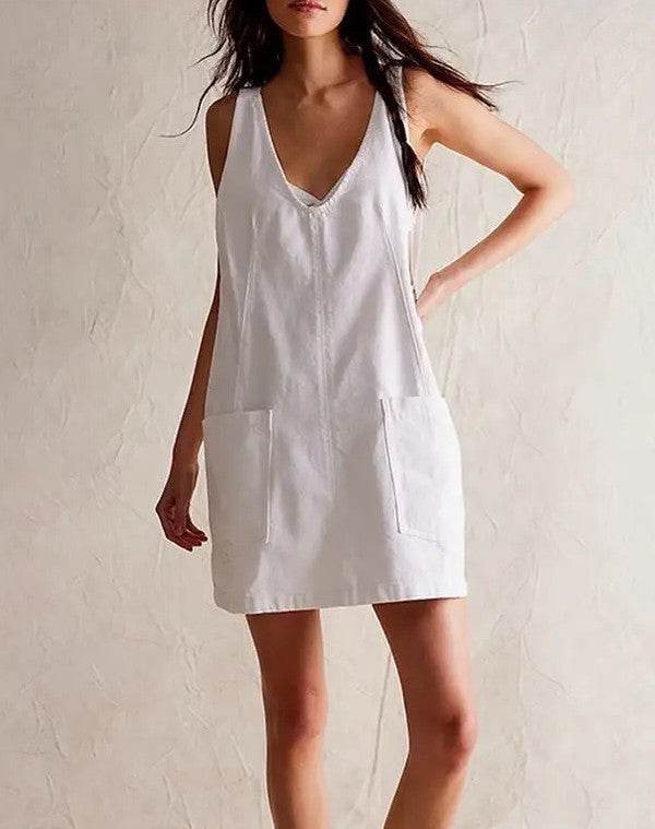 Denim scoop neck overall dress - Shop Style & More | Fresh Looks, Everyday Deals & Free Shipping