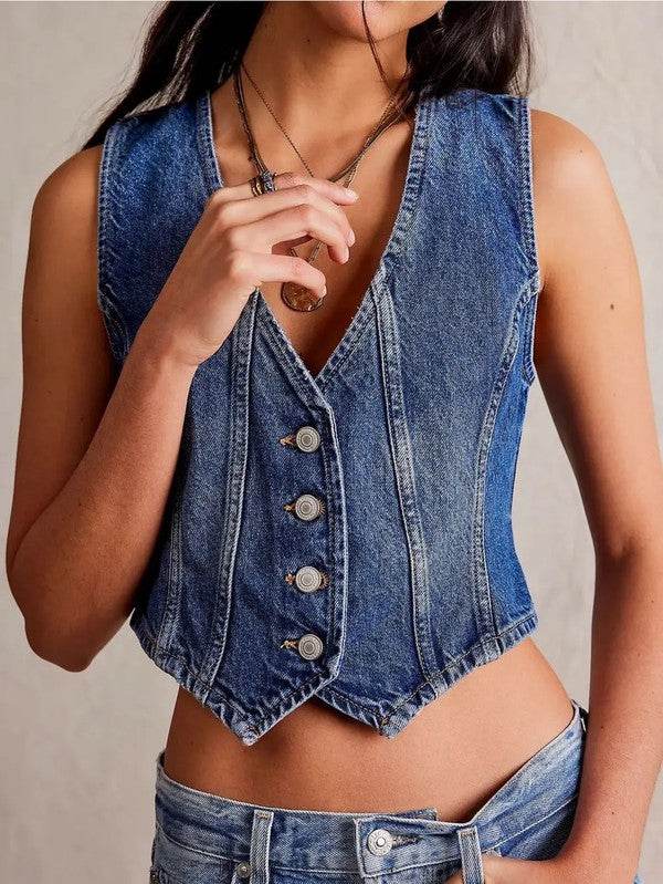 Denim Vest Jacket - Shop Style & More | Fresh Looks, Everyday Deals & Free Shipping