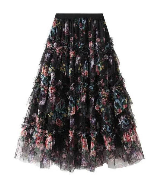 Ruffle Floral skirt - Shop Style & More | Fresh Looks, Everyday Deals & Free Shipping