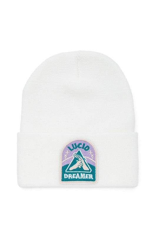 Lucid Dreamer Patch Unisex Knitted Beanie - Shop Style & More | Fresh Looks, Everyday Deals & Free Shipping