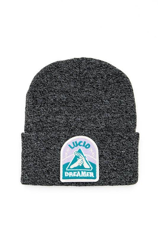 Lucid Dreamer Patch Unisex Knitted Beanie - Shop Style & More | Fresh Looks, Everyday Deals & Free Shipping