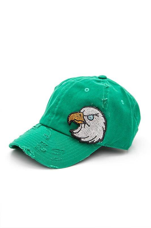 Rhinestone Eagle 3D Distressed Cotton Cap - Shop Style & More | Fresh Looks, Everyday Deals & Free Shipping
