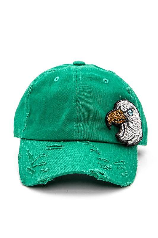 Rhinestone Eagle 3D Distressed Cotton Cap - Shop Style & More | Fresh Looks, Everyday Deals & Free Shipping