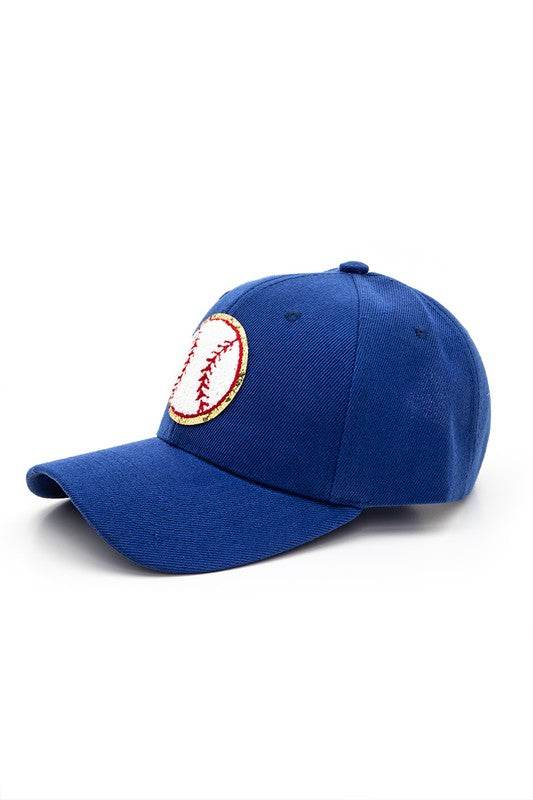 Chenille Baseball Patch Blue Cap - Shop Style & More | Fresh Looks, Everyday Deals & Free Shipping