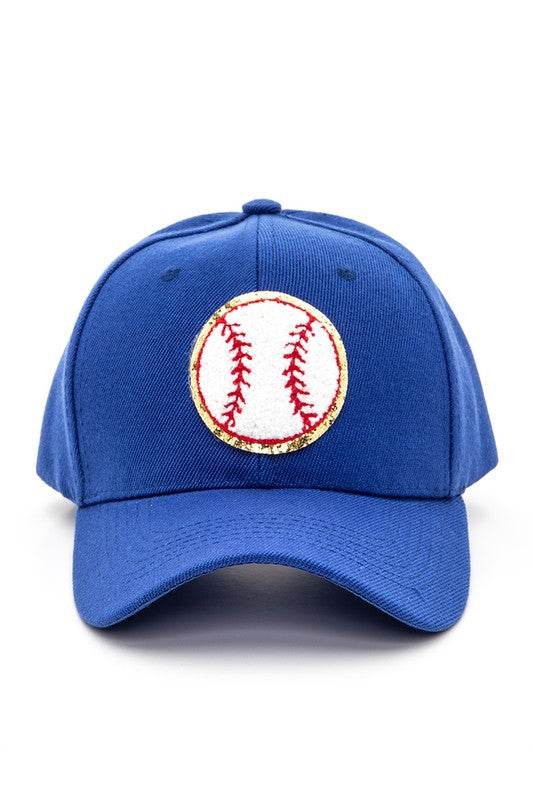 Chenille Baseball Patch Blue Cap - Shop Style & More | Fresh Looks, Everyday Deals & Free Shipping