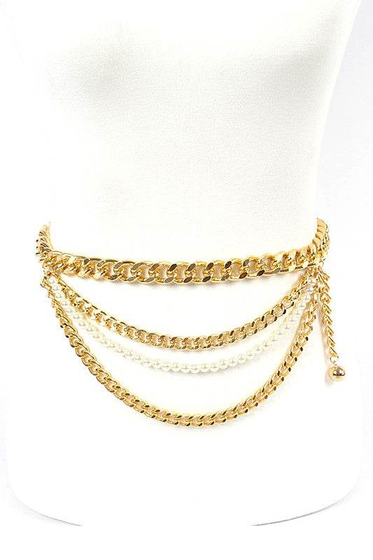 Pearl Accent Layer Chain Belt - Shop Style & More | Fresh Looks, Everyday Deals & Free Shipping
