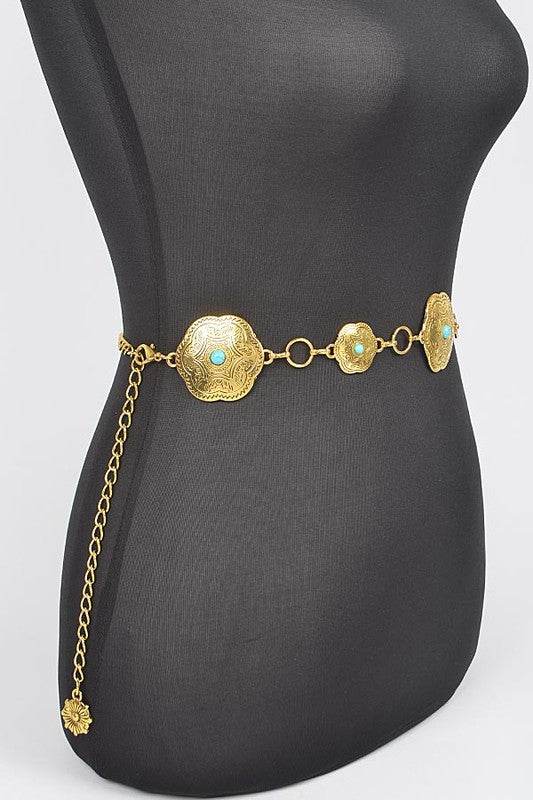 Iconic Western Engraved Chain Belt - Shop Style & More | Fresh Looks, Everyday Deals & Free Shipping