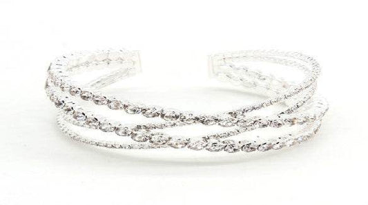 INTERTWINED RHINESTONE CUFF BRACELET - Shop Style & More | Fresh Looks, Everyday Deals & Free Shipping