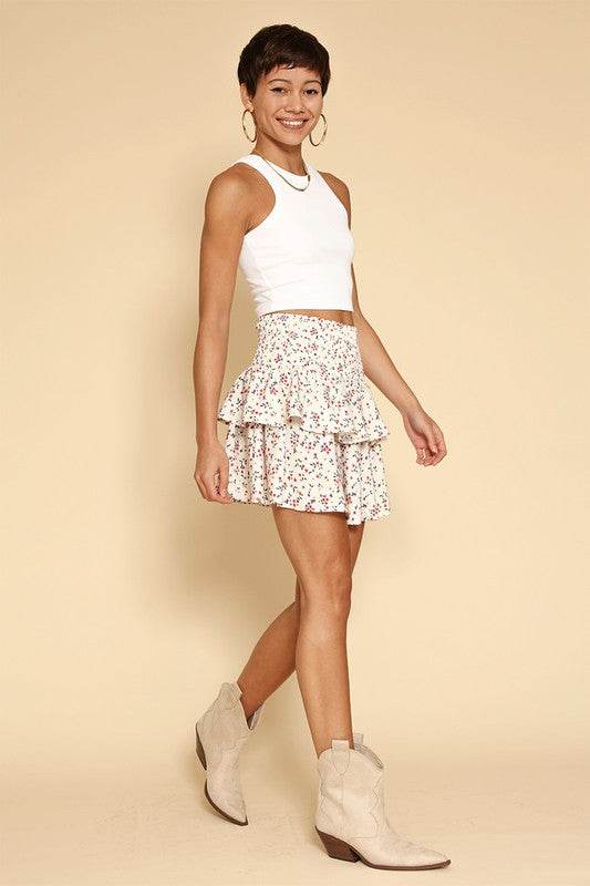 Floral smocked ruffle mini skirt - Shop Style & More | Fresh Looks, Everyday Deals & Free Shipping