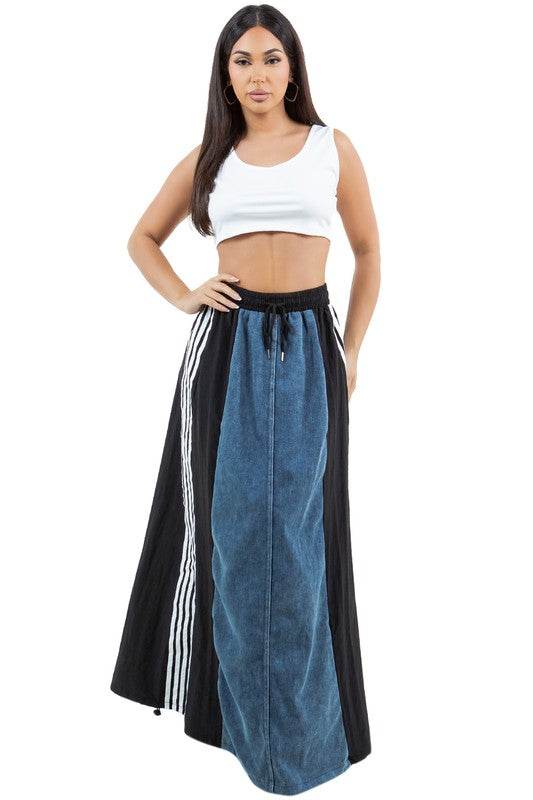 WOMEN FASHION DENIM LONG MAXI SKIRT - Shop Style & More | Fresh Looks, Everyday Deals & Free Shipping