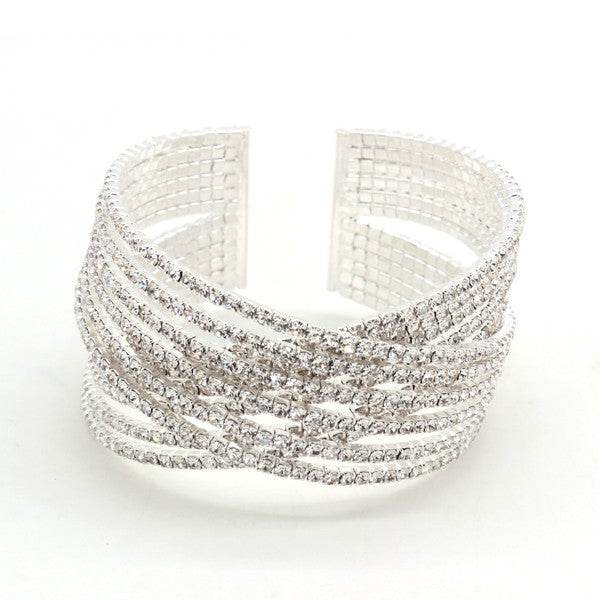 CHUNKY RHINESTONE CRISS CROSS BRACELET - Shop Style & More | Fresh Looks, Everyday Deals & Free Shipping