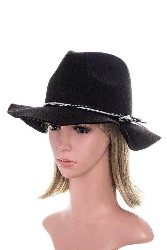 Crystal Bow Hatband Faux Wool Felt Fashion Hat - Shop Style & More | Fresh Looks, Everyday Deals & Free Shipping