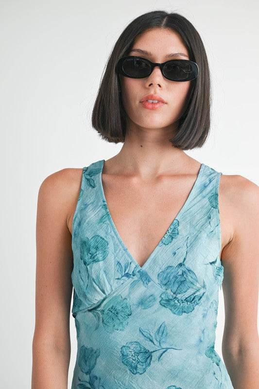 FLORAL V NECK MINI SLIP DRESS - Shop Style & More | Fresh Looks, Everyday Deals & Free Shipping