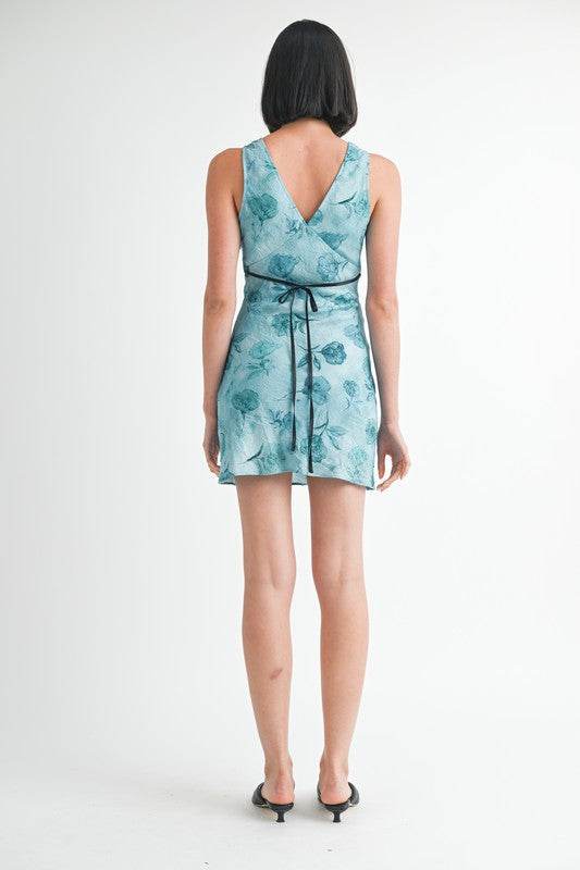 FLORAL V NECK MINI SLIP DRESS - Shop Style & More | Fresh Looks, Everyday Deals & Free Shipping