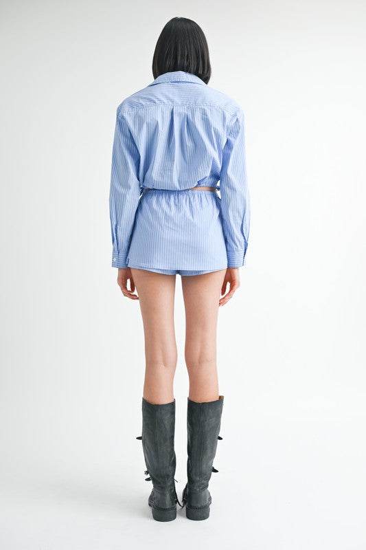 DRAWSTRING MINI SKORT WITH BUTTONS - Shop Style & More | Fresh Looks, Everyday Deals & Free Shipping