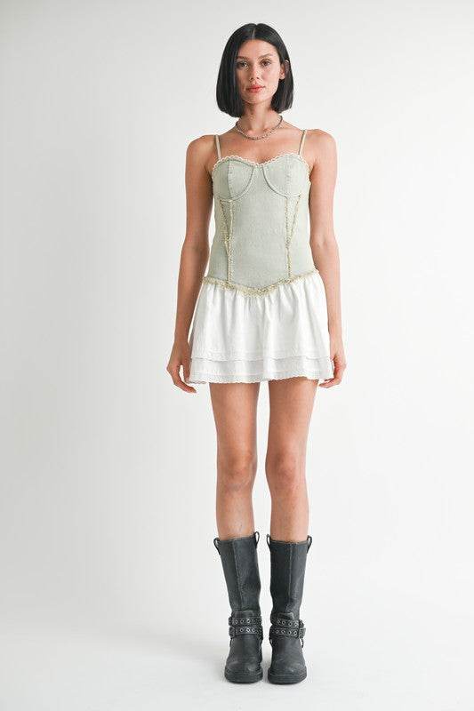 MINI SLEEVELESS DENIM DRESS - Shop Style & More | Fresh Looks, Everyday Deals & Free Shipping