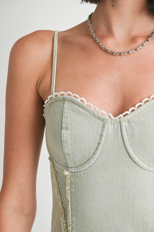 MINI SLEEVELESS DENIM DRESS - Shop Style & More | Fresh Looks, Everyday Deals & Free Shipping