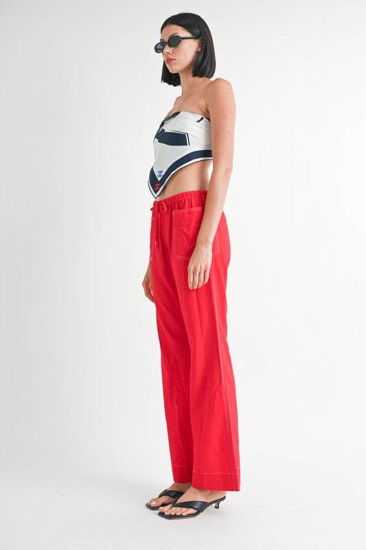 LINEN BOW TIE PANTS - Shop Style & More | Fresh Looks, Everyday Deals & Free Shipping