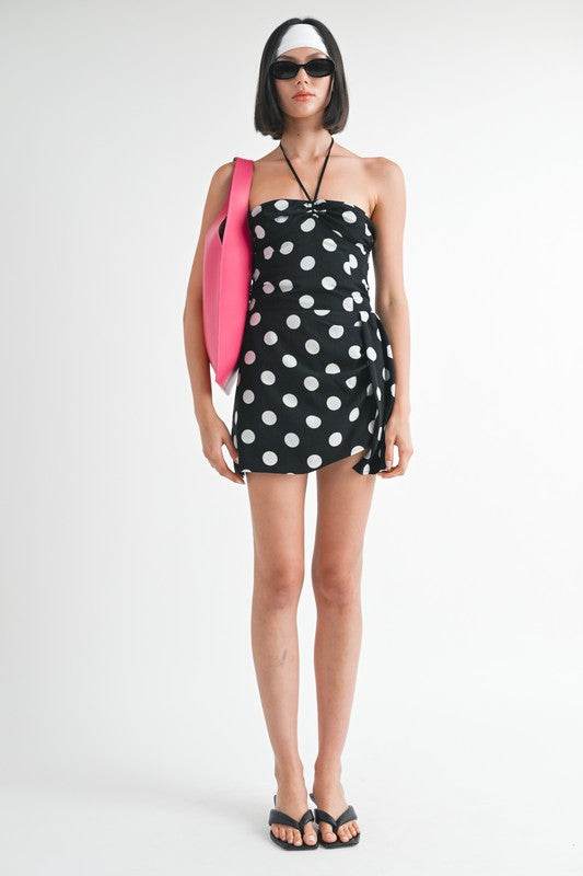 MINI RUCHED POLKA DOT DRESS - Shop Style & More | Fresh Looks, Everyday Deals & Free Shipping