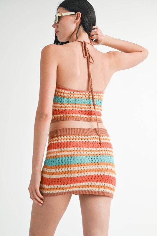 STRIPPED CROCHET MINI SKIRT - Shop Style & More | Fresh Looks, Everyday Deals & Free Shipping