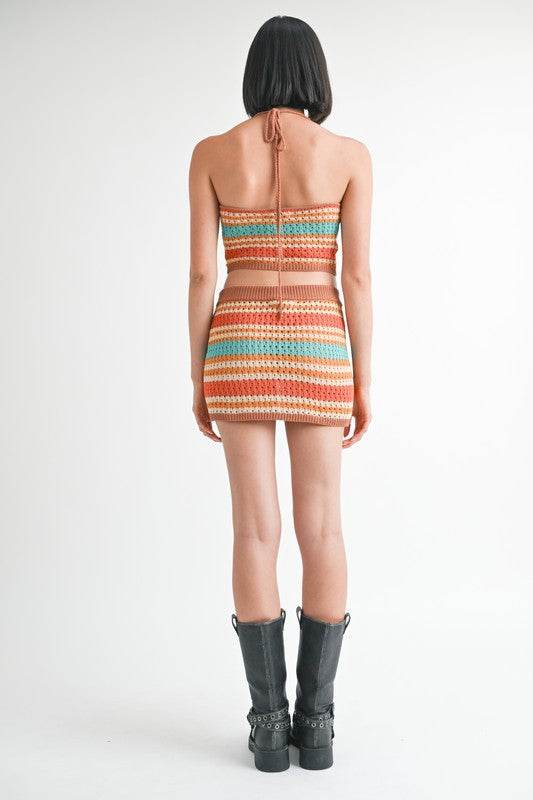 STRIPPED CROCHET MINI SKIRT - Shop Style & More | Fresh Looks, Everyday Deals & Free Shipping