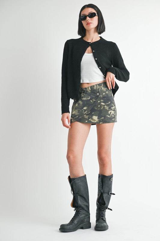 WRAPPED MINI SKIRT WITH BUTTON - Shop Style & More | Fresh Looks, Everyday Deals & Free Shipping