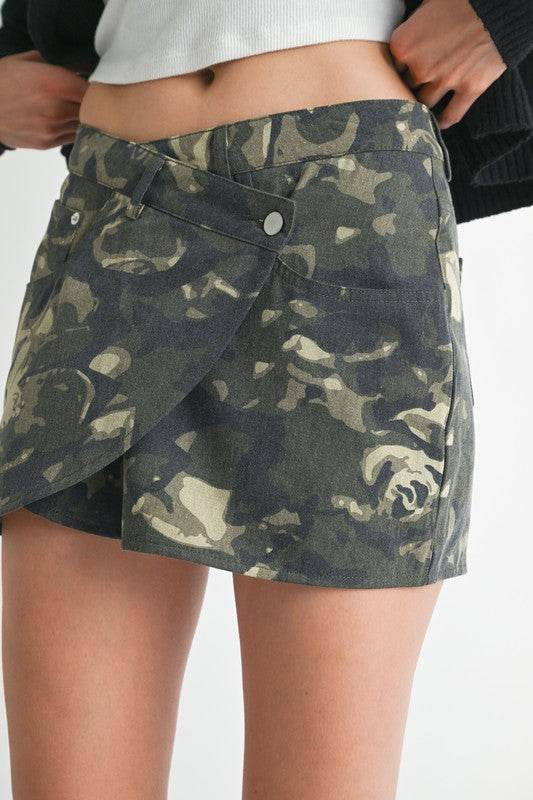 WRAPPED MINI SKIRT WITH BUTTON - Shop Style & More | Fresh Looks, Everyday Deals & Free Shipping