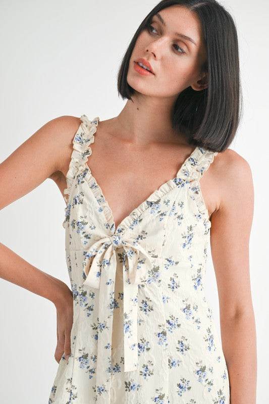 MINI RUFFLE BOW TIE DRESS - Shop Style & More | Fresh Looks, Everyday Deals & Free Shipping