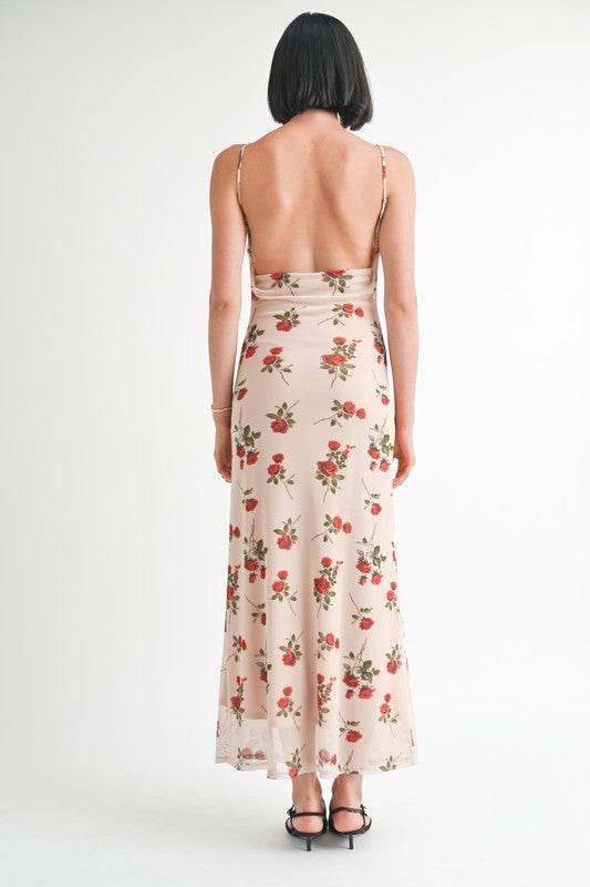 COWL NECK MAXI DRESS WITH OPEN BACK - Shop Style & More | Fresh Looks, Everyday Deals & Free Shipping