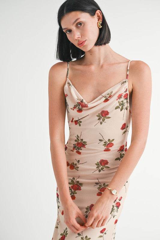 COWL NECK MAXI DRESS WITH OPEN BACK - Shop Style & More | Fresh Looks, Everyday Deals & Free Shipping