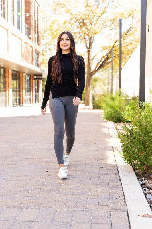 The Caitlin Charcoal Crossover Leggings R2 - Shop Style & More | Fresh Looks, Everyday Deals & Free Shipping