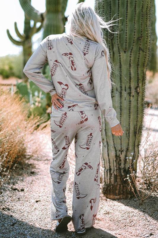 Women Printed Long Sleeve Top Pants Lounge Set - Shop Style & More | Fresh Looks, Everyday Deals & Free Shipping