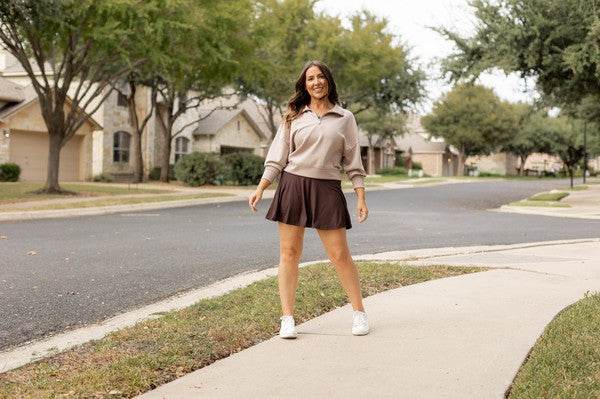 The Britt - Brown Skort - Shop Style & More | Fresh Looks, Everyday Deals & Free Shipping