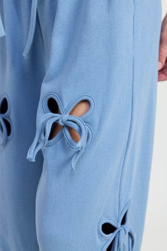 FRENCH TERRY PANTS WITH CUTOUT DETAIL - Shop Style & More | Fresh Looks, Everyday Deals & Free Shipping