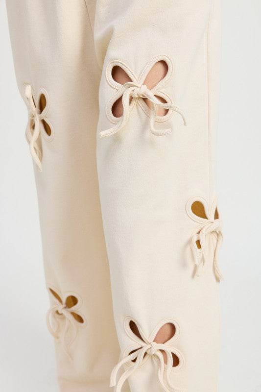 FRENCH TERRY PANTS WITH CUTOUT DETAIL - Shop Style & More | Fresh Looks, Everyday Deals & Free Shipping