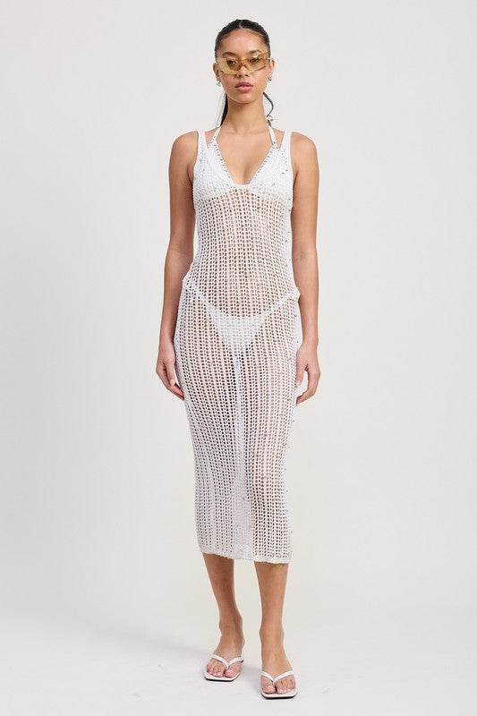 MAXI CROCHET METALIC BEADED DRESS - Shop Style & More | Fresh Looks, Everyday Deals & Free Shipping