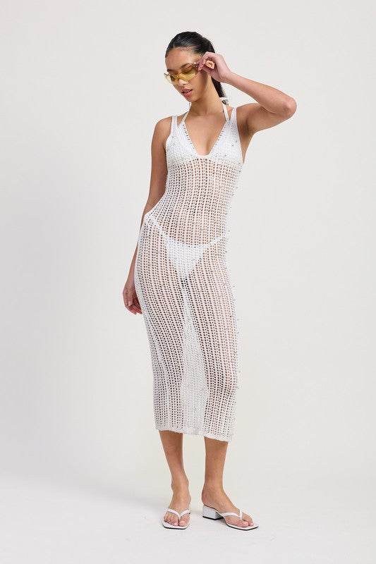 MAXI CROCHET METALIC BEADED DRESS - Shop Style & More | Fresh Looks, Everyday Deals & Free Shipping