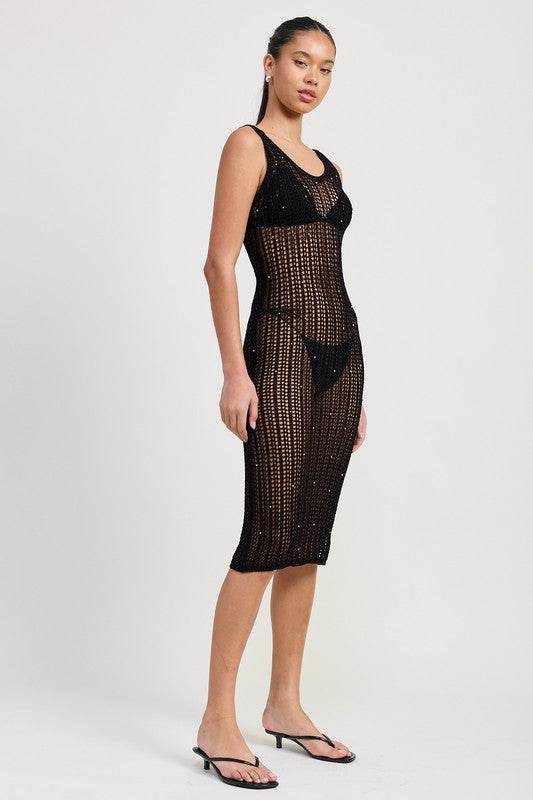 MAXI CROCHET METALIC BEADED DRESS - Shop Style & More | Fresh Looks, Everyday Deals & Free Shipping