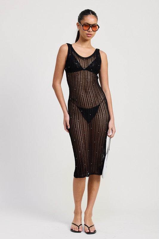 MAXI CROCHET METALIC BEADED DRESS - Shop Style & More | Fresh Looks, Everyday Deals & Free Shipping