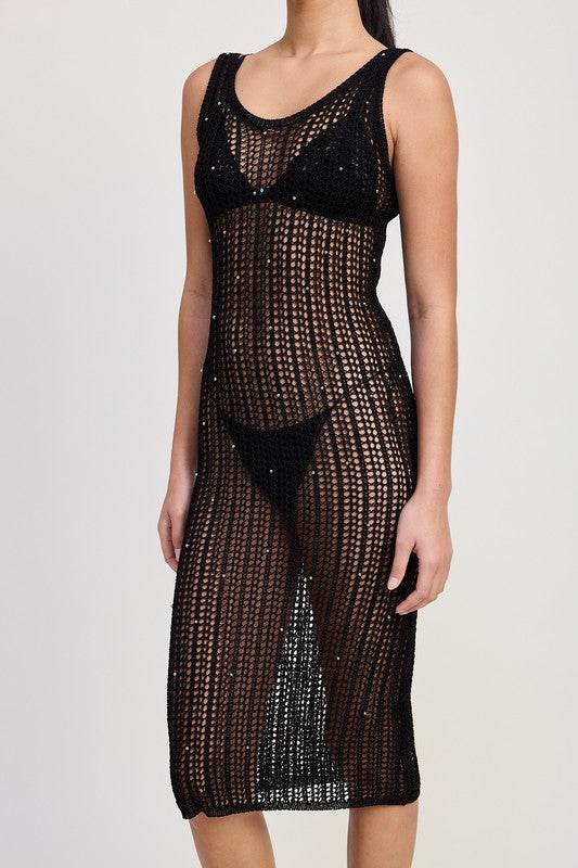 MAXI CROCHET METALIC BEADED DRESS - Shop Style & More | Fresh Looks, Everyday Deals & Free Shipping