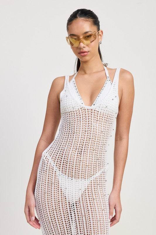 MAXI CROCHET METALIC BEADED DRESS - Shop Style & More | Fresh Looks, Everyday Deals & Free Shipping