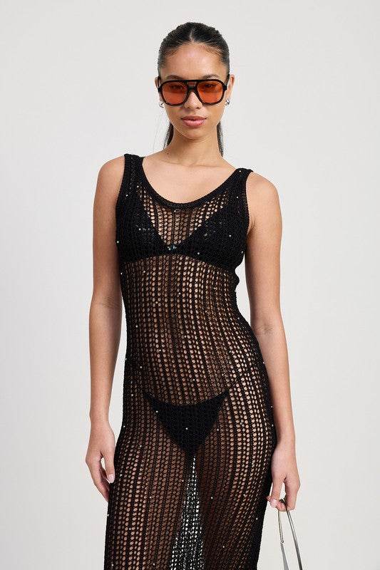 MAXI CROCHET METALIC BEADED DRESS - Shop Style & More | Fresh Looks, Everyday Deals & Free Shipping