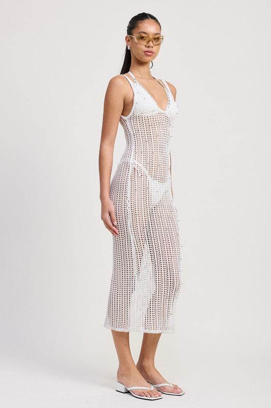 MAXI CROCHET METALIC BEADED DRESS - Shop Style & More | Fresh Looks, Everyday Deals & Free Shipping