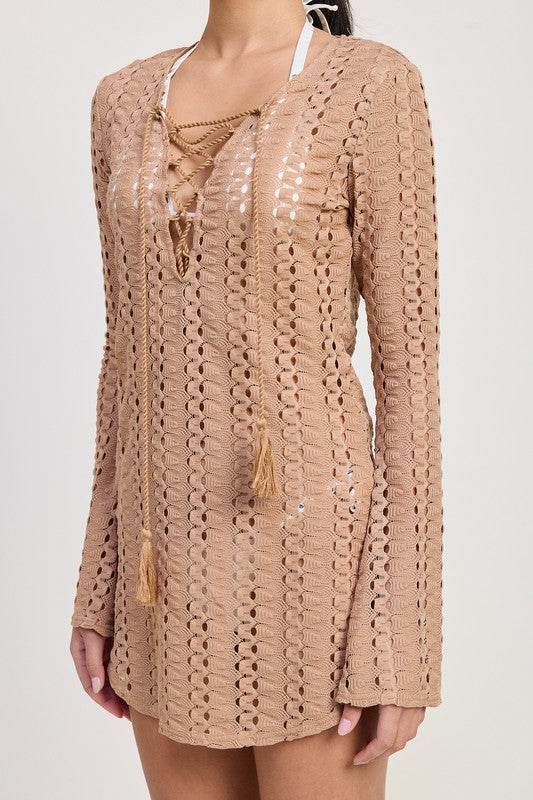 LACE UP COVER UP DRESS - Shop Style & More | Fresh Looks, Everyday Deals & Free Shipping
