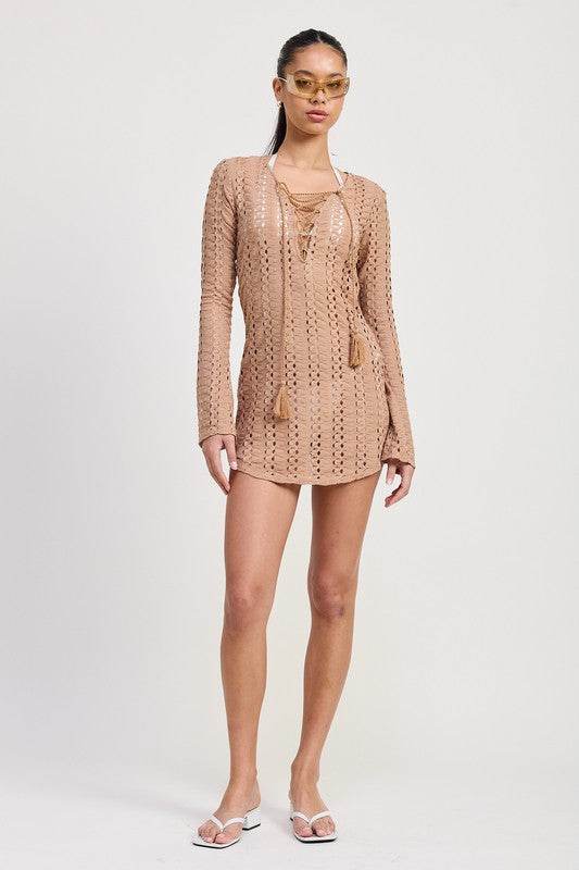 LACE UP COVER UP DRESS - Shop Style & More | Fresh Looks, Everyday Deals & Free Shipping
