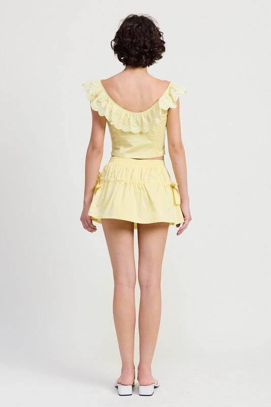 MNII RUCHED POPLIN MINI SKIRT - Shop Style & More | Fresh Looks, Everyday Deals & Free Shipping