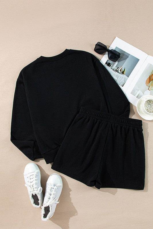 Women Merry Graphic Pullover and Shorts Outfit - Shop Style & More | Fresh Looks, Everyday Deals & Free Shipping