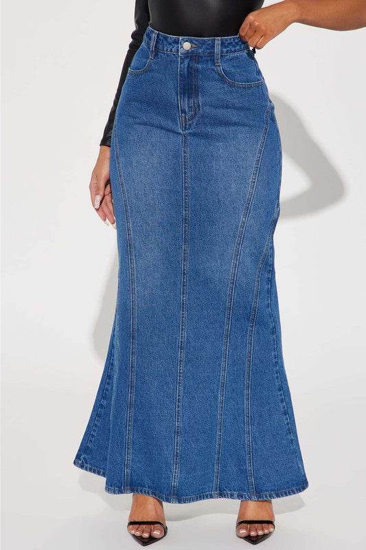 WOMEN FASHION DENIM MAXI SKIRTS - Shop Style & More | Fresh Looks, Everyday Deals & Free Shipping