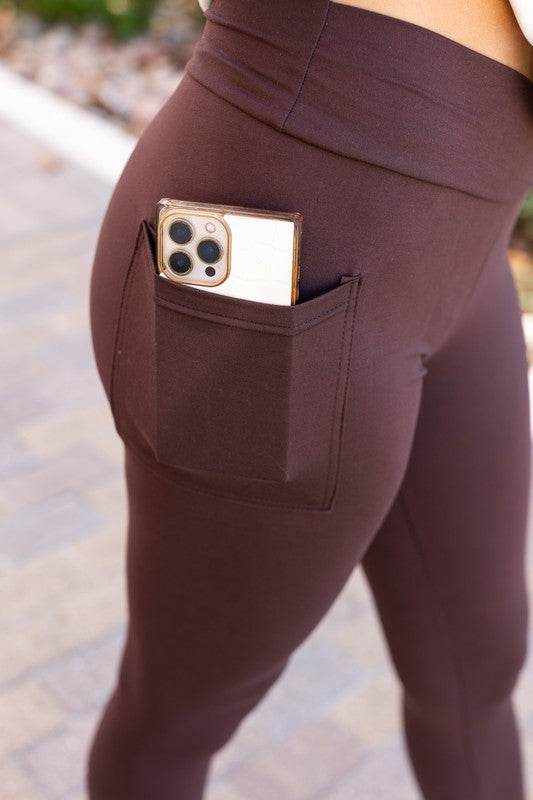 The Becca Brown Crossover Full Length Leggings - Shop Style & More | Fresh Looks, Everyday Deals & Free Shipping
