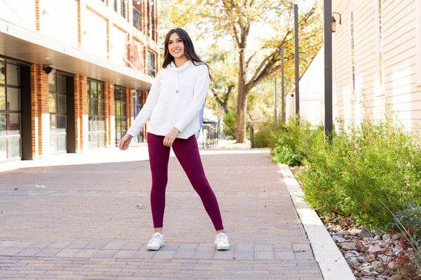 The Molly Maroon Crossover Full Length Leggings - Shop Style & More | Fresh Looks, Everyday Deals & Free Shipping